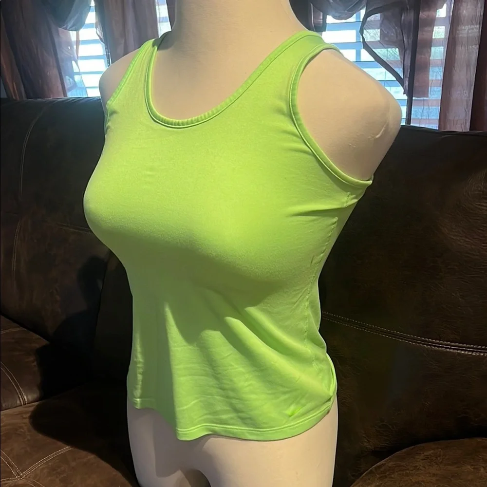 Nike Green Fitted Crop Tank Top
